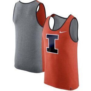 Nike Illinois Fighting Illini Orange Matte Shine Performance Tank Top NWOT